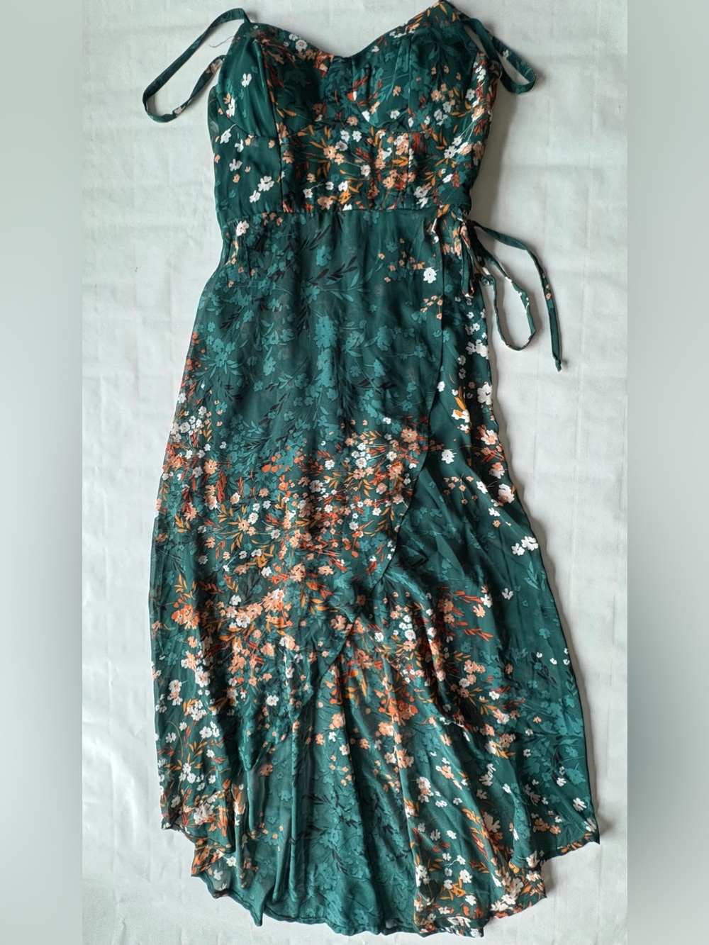 Lily Rose Emerald Green Floral Dress